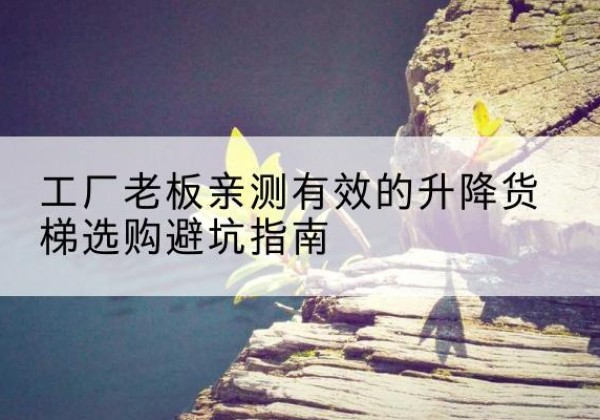 岳阳楼升降货梯怎么选-工厂老板亲测有效的升降货梯选购避坑指南